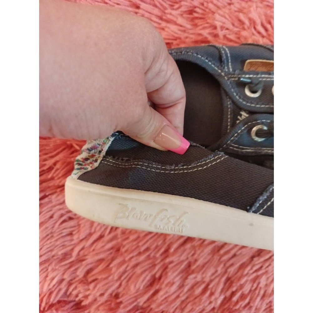 Women's Blowfish Denim Look Distressed Multicolored Back Slip On Shoes Size 7.5 - Picture 3 of 8